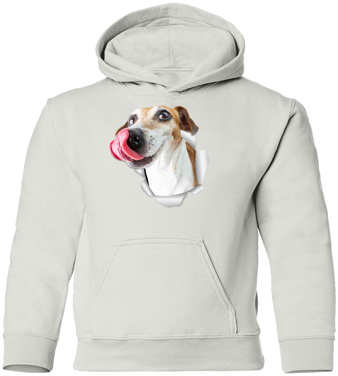 G185B Gildan Youth Pullover Hoodie - White