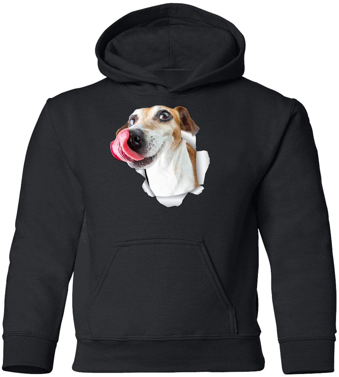 G185B Gildan Youth Pullover Hoodie - Black