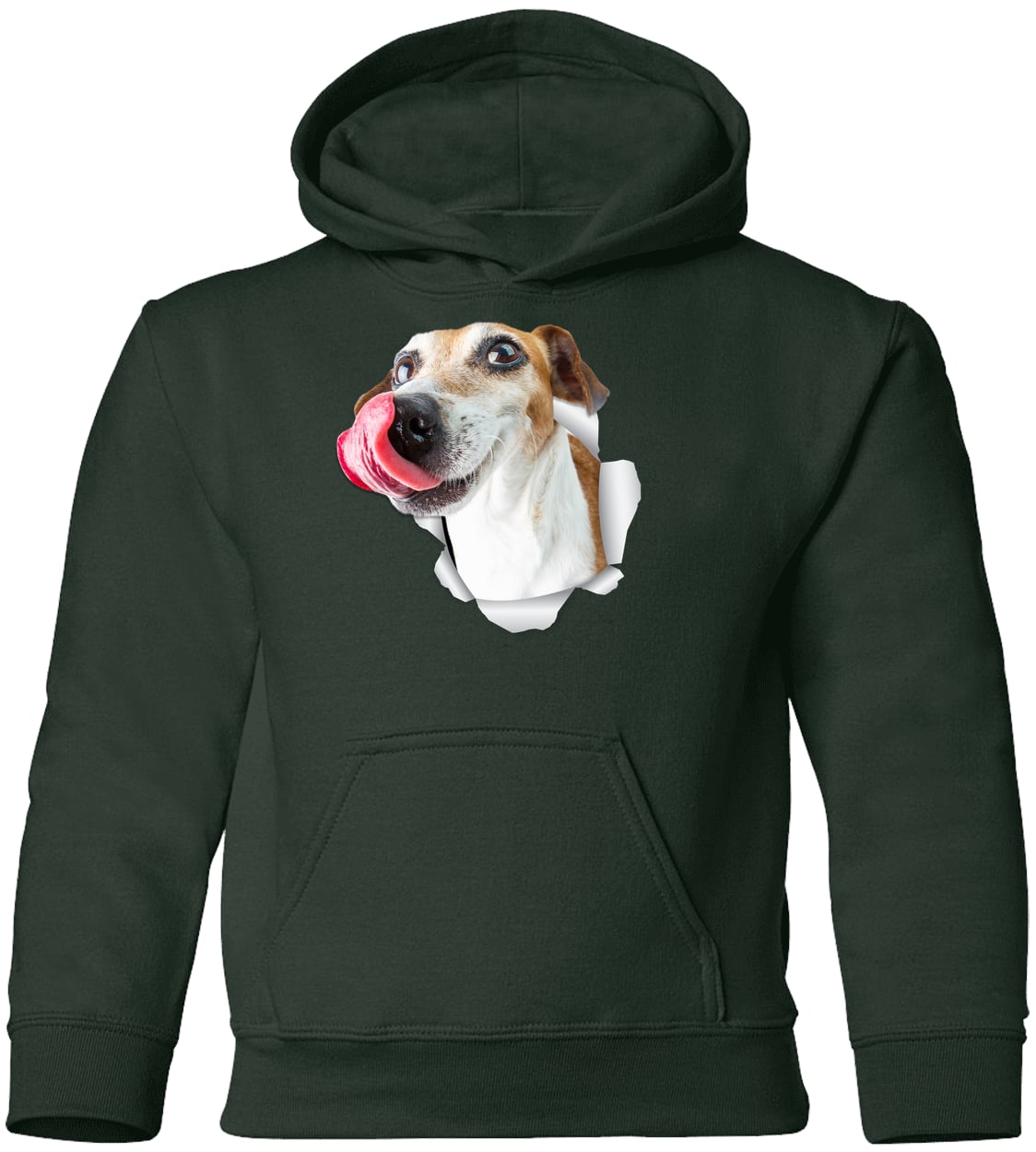 G185B Gildan Youth Pullover Hoodie - Forest Green