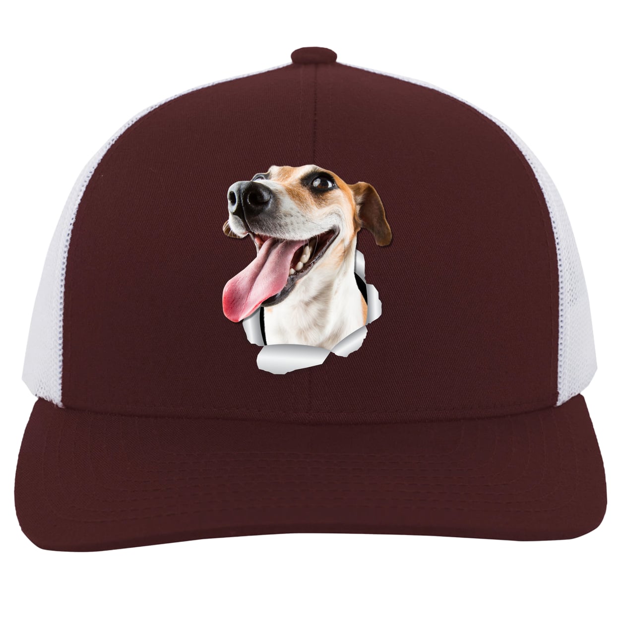 104C Trucker Snap Back - Maroon/White