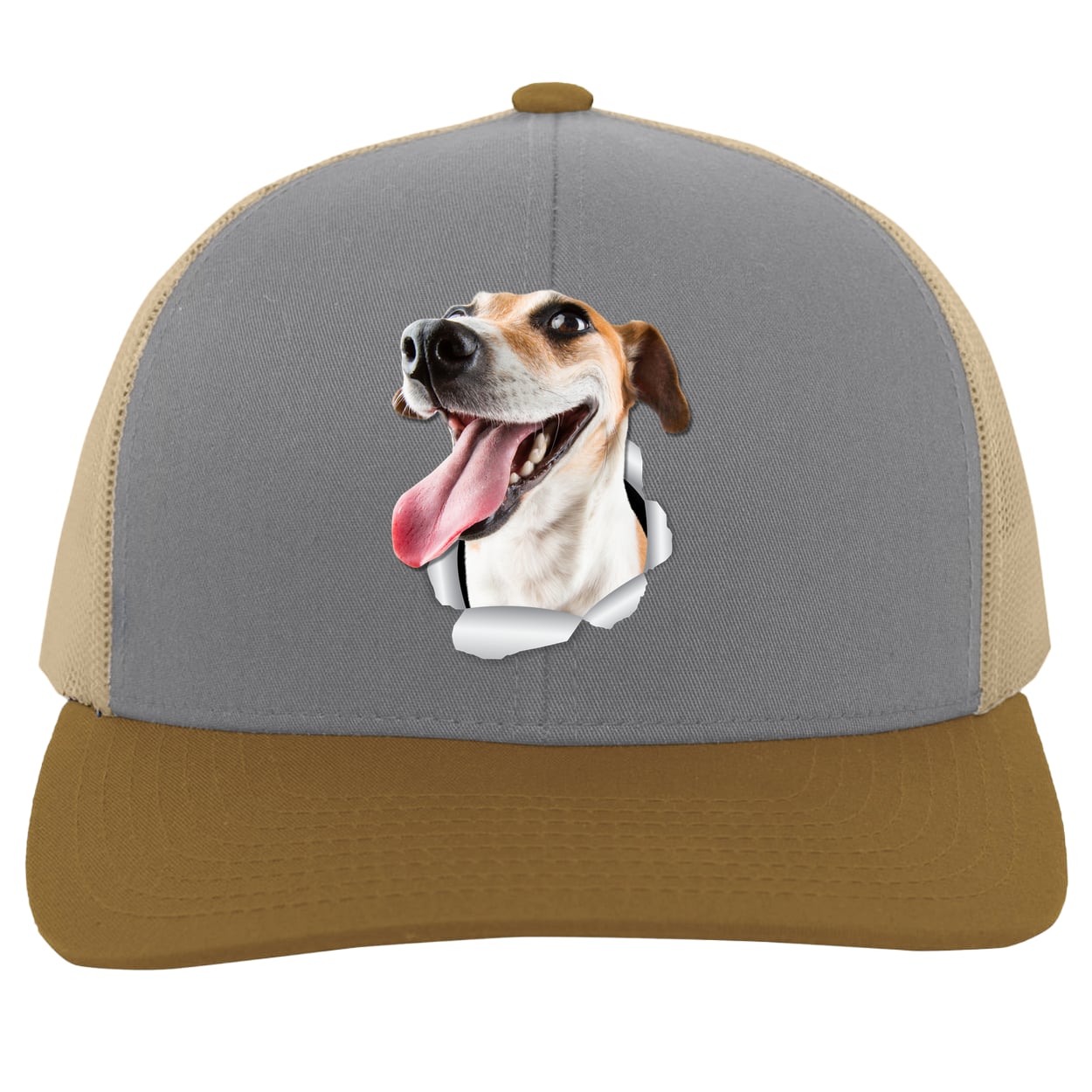 104C Trucker Snap Back - Heather/Beige/Amber