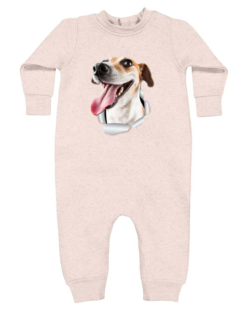 4447 Rabbit Skins Infant Fleece One-Piece Bodysuit - Natural Heather