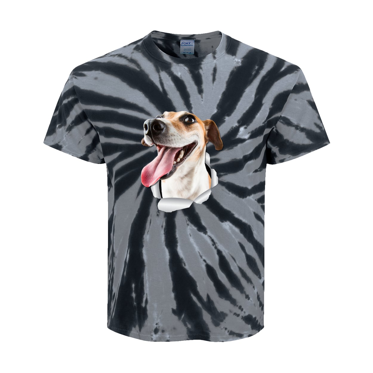 PC147Y Port & Company Kids Tie-Dye Tee - Black