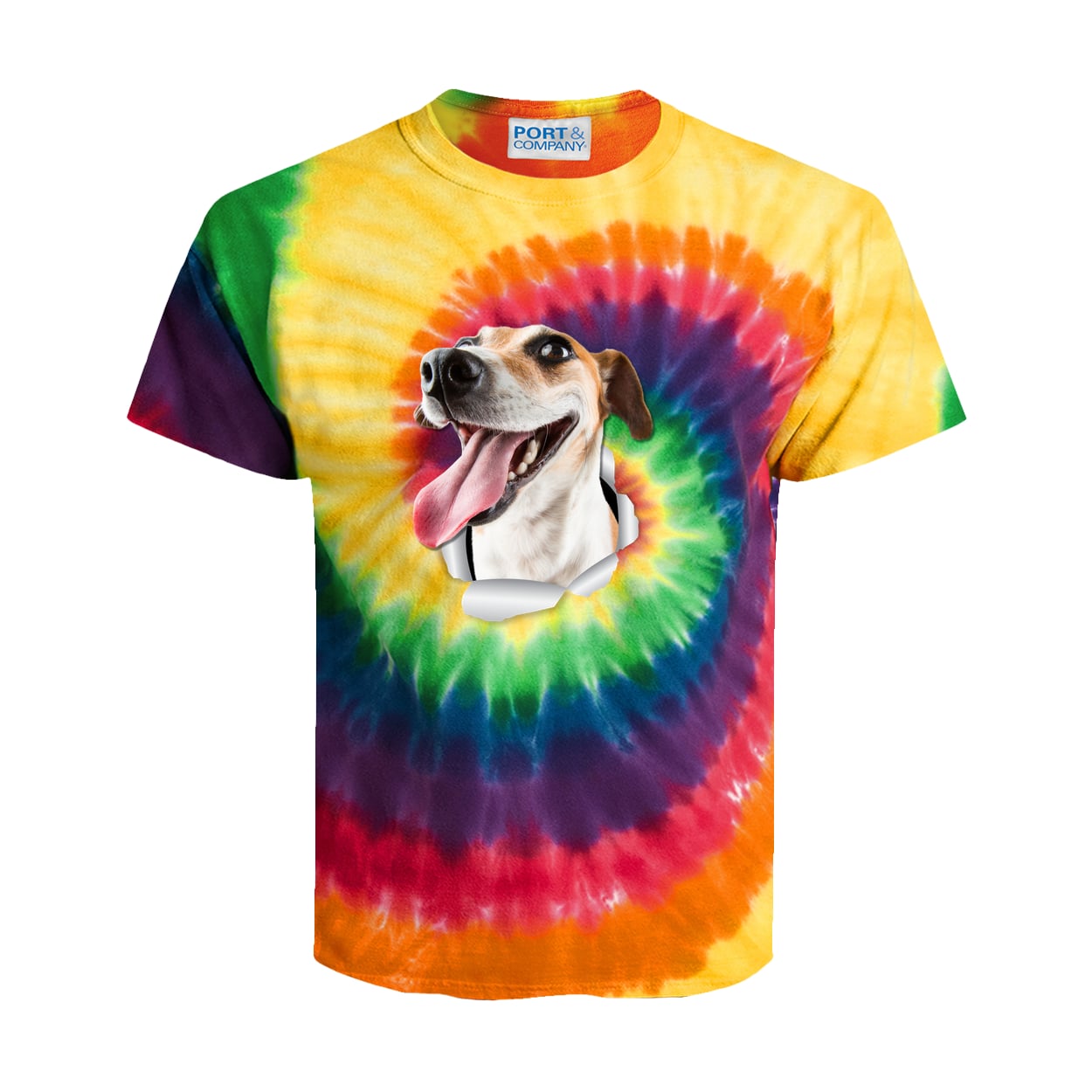 PC147Y Port & Company Kids Tie-Dye Tee - Rainbow