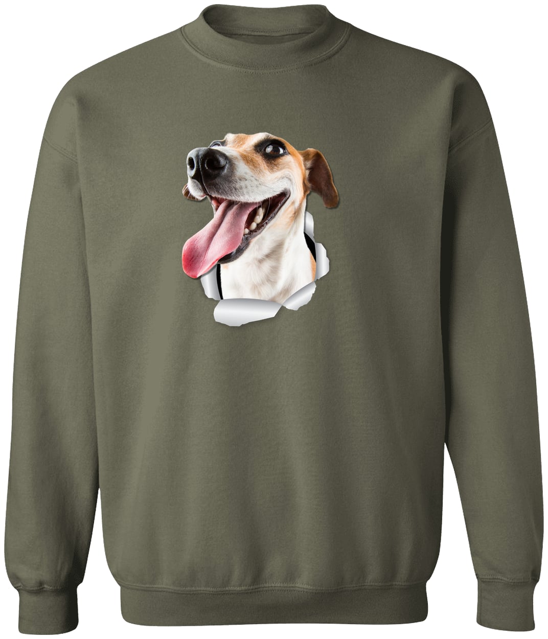 G180 Gildan Crewneck Pullover Sweatshirt - Military Green
