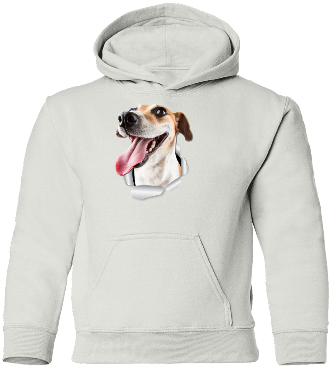 G185B Gildan Youth Pullover Hoodie - White