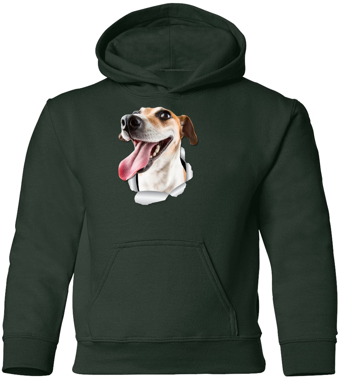 G185B Gildan Youth Pullover Hoodie - Forest Green