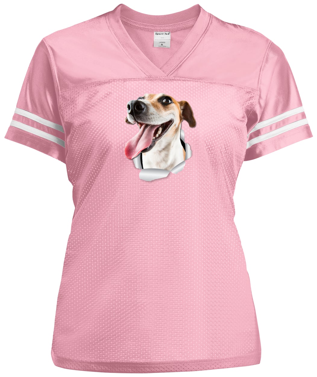 LST307 Sport-Tek Ladies' Replica Jersey - Light Pink/White