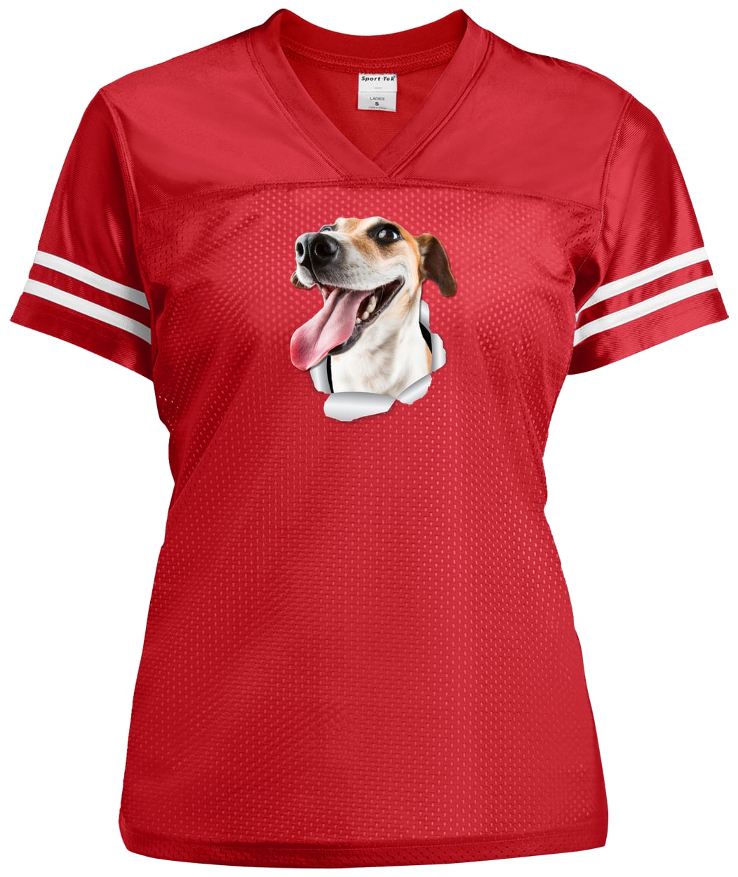 LST307 Sport-Tek Ladies' Replica Jersey - True Red/White
