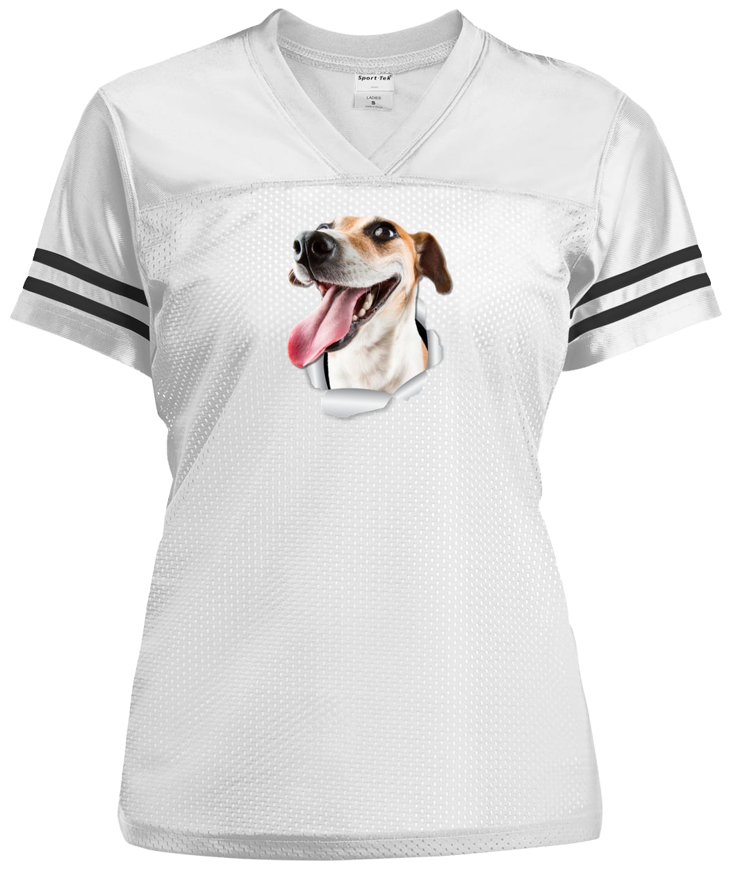 LST307 Sport-Tek Ladies' Replica Jersey - White/Black