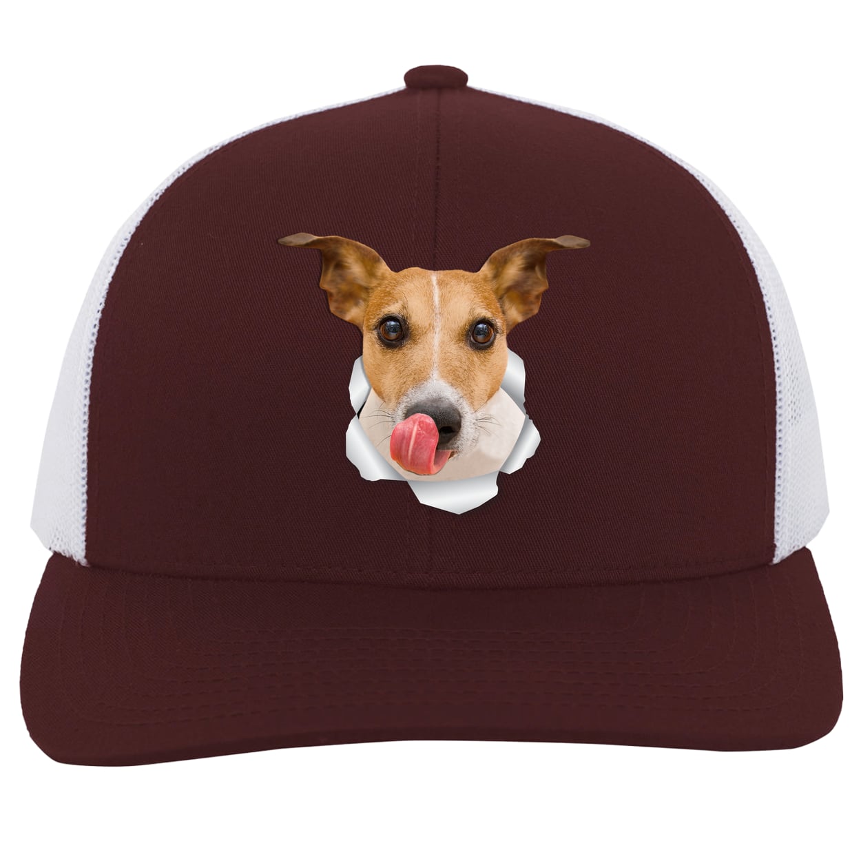 104C Trucker Snap Back - Maroon/White