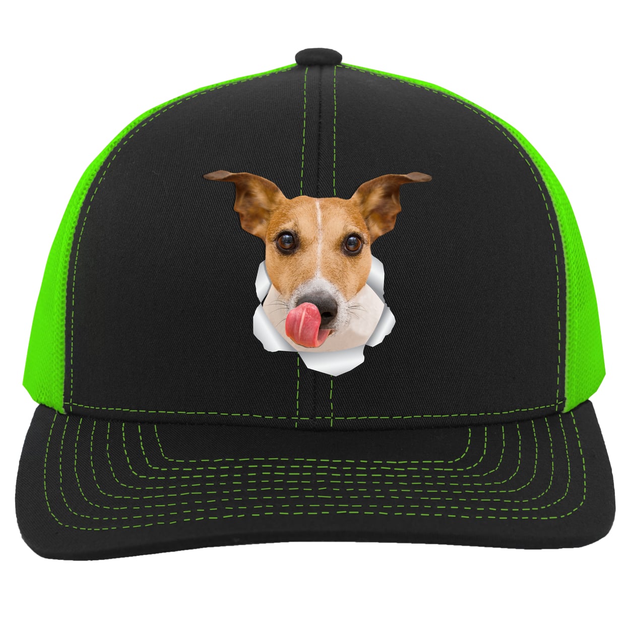 104C Trucker Snap Back - Black/Neon Green