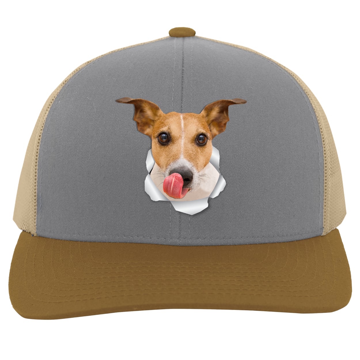 104C Trucker Snap Back - Heather/Beige/Amber