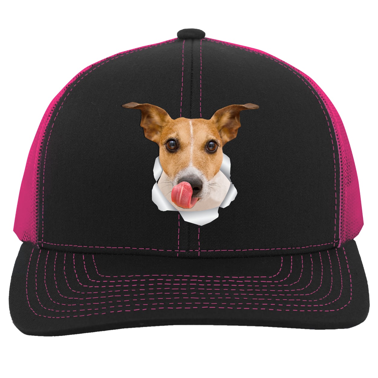 104C Trucker Snap Back - Black/Pink