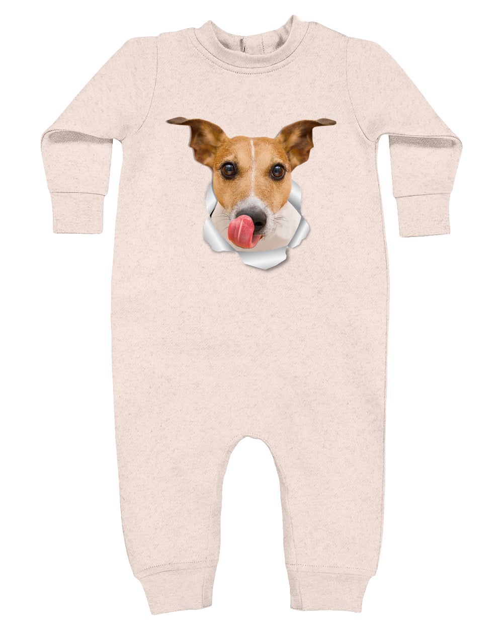 4447 Rabbit Skins Infant Fleece One-Piece Bodysuit - Natural Heather