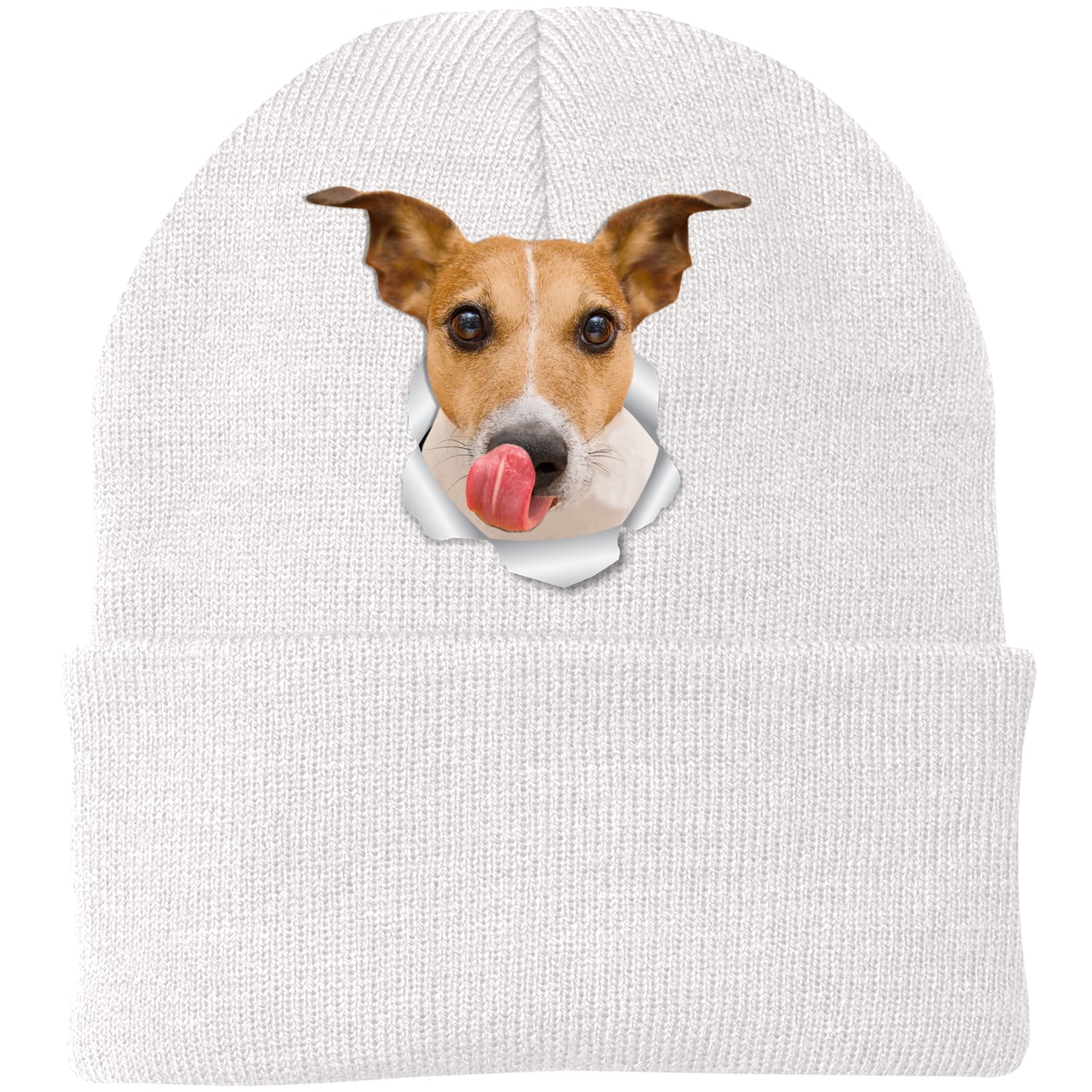 CP90 Port & Company Knit Beanie - White