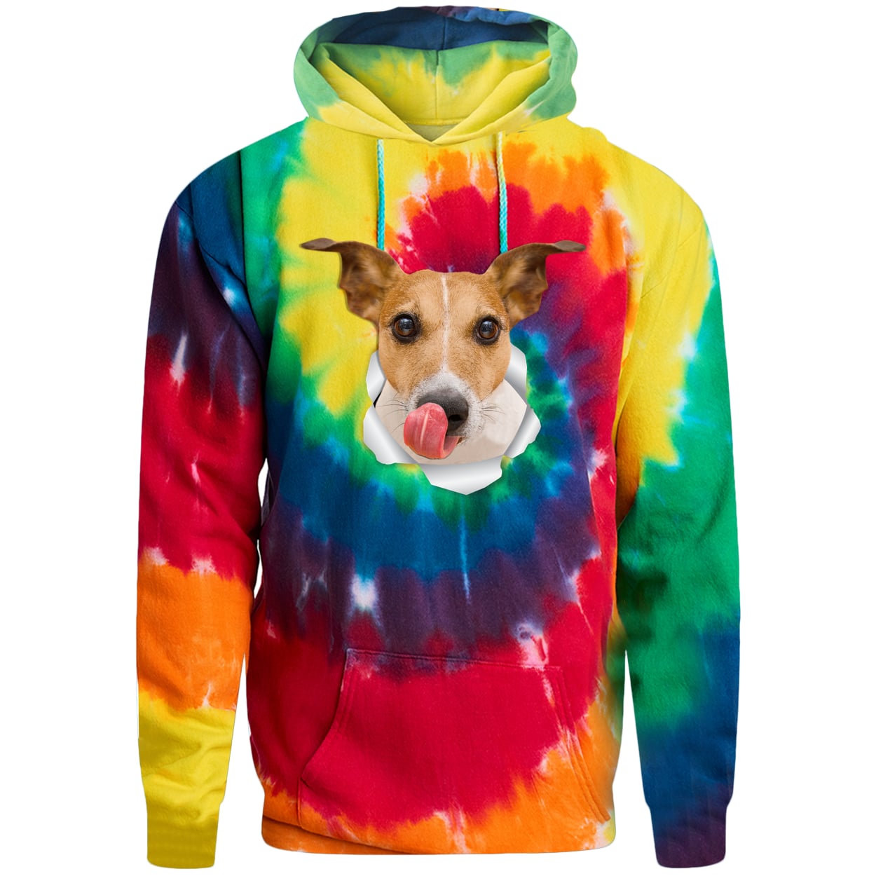 PC146 Port & Company Adult Tie-Dye Pullover Hoodie - Rainbow
