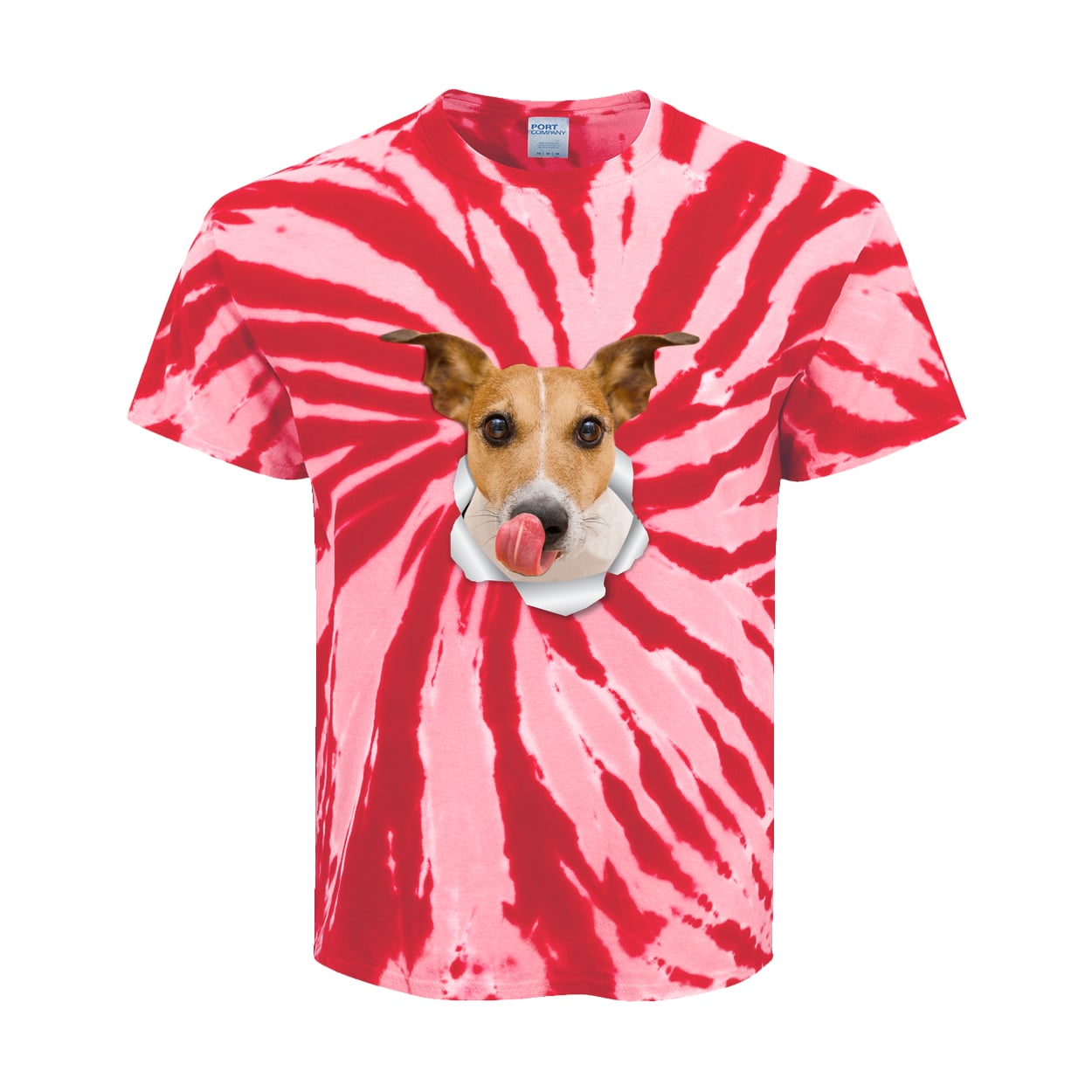 PC147Y Port & Company Kids Tie-Dye Tee - Red