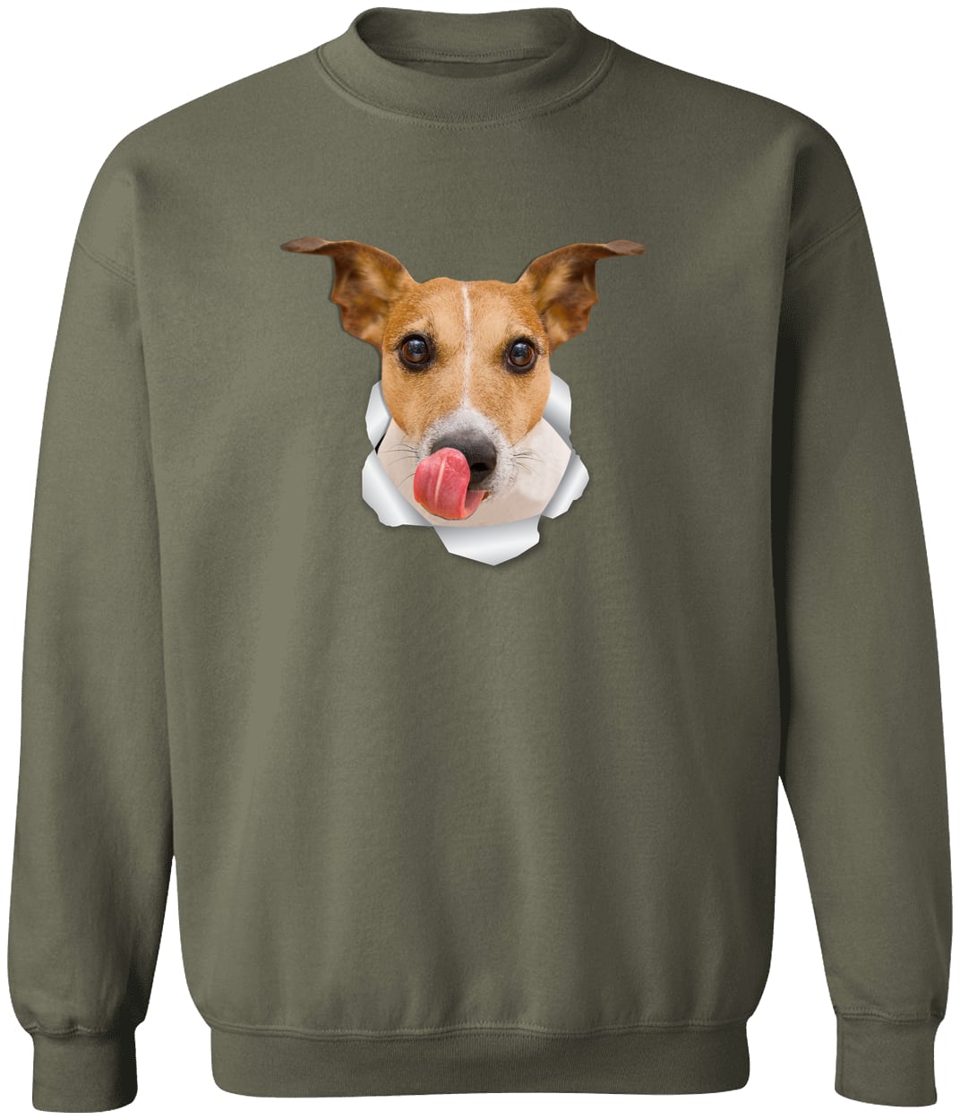 G180 Gildan Crewneck Pullover Sweatshirt - Military Green
