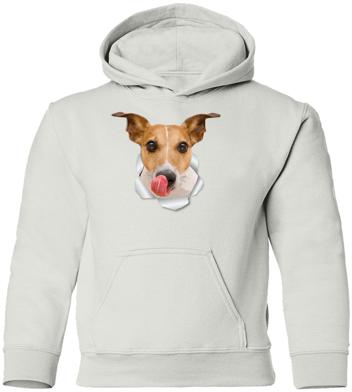 G185B Gildan Youth Pullover Hoodie - White