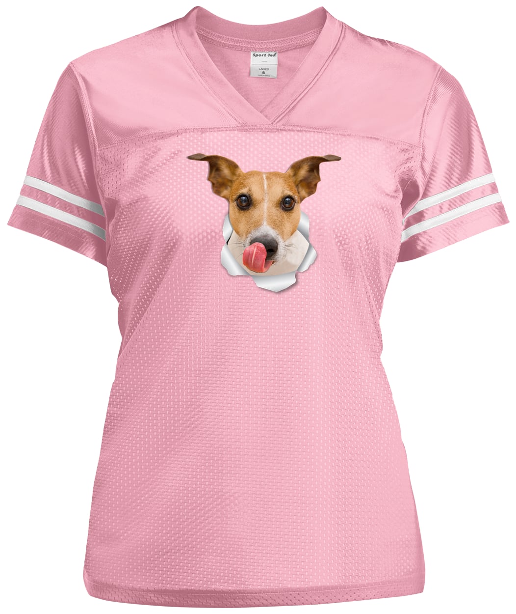 LST307 Sport-Tek Ladies' Replica Jersey - Light Pink/White