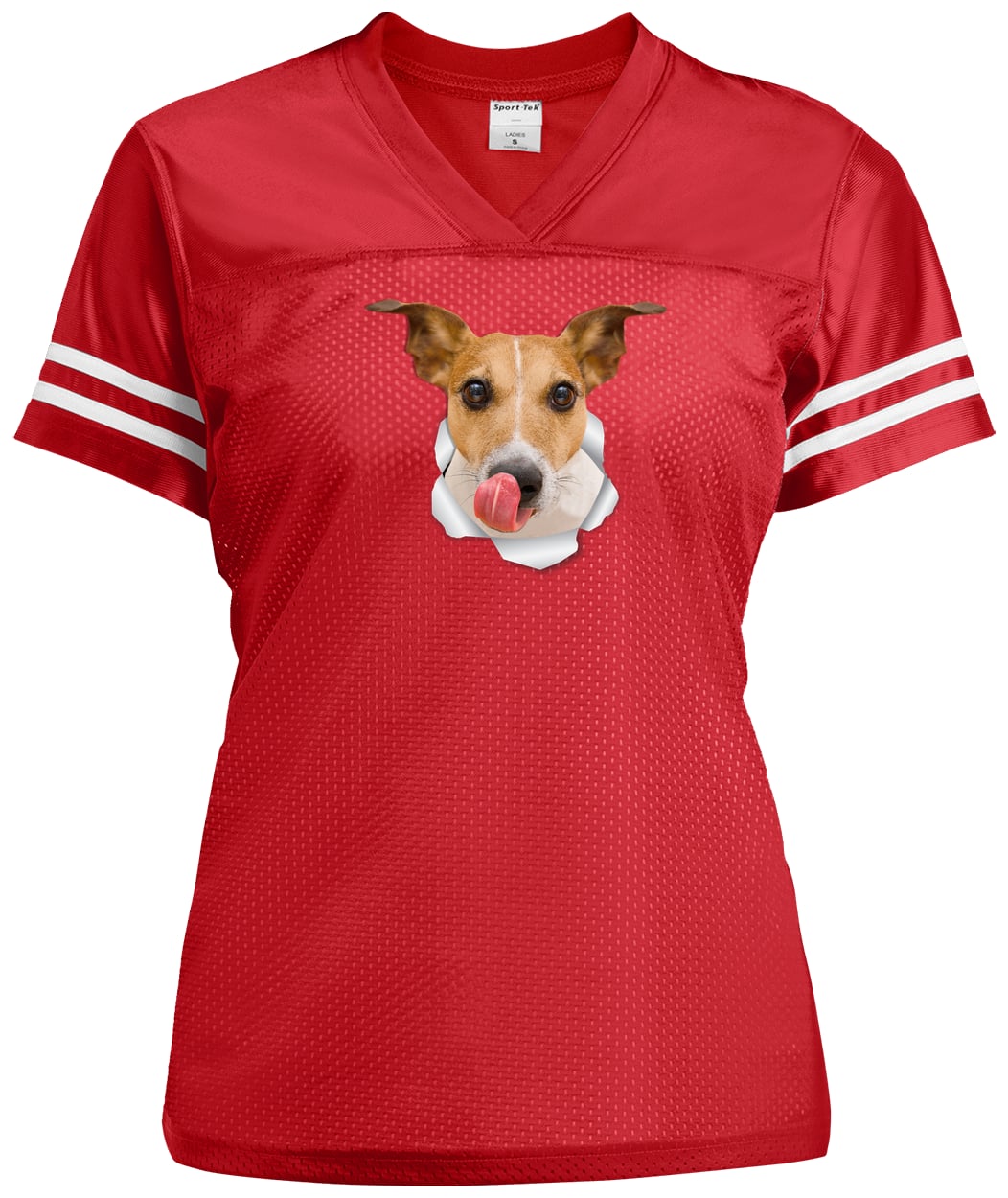 LST307 Sport-Tek Ladies' Replica Jersey - True Red/White