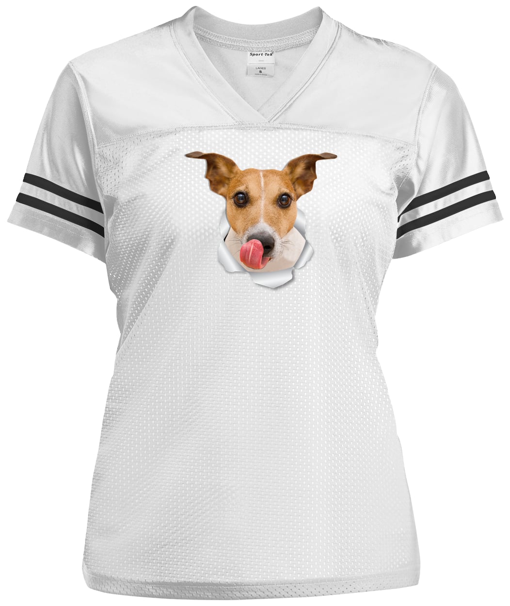 LST307 Sport-Tek Ladies' Replica Jersey - White/Black