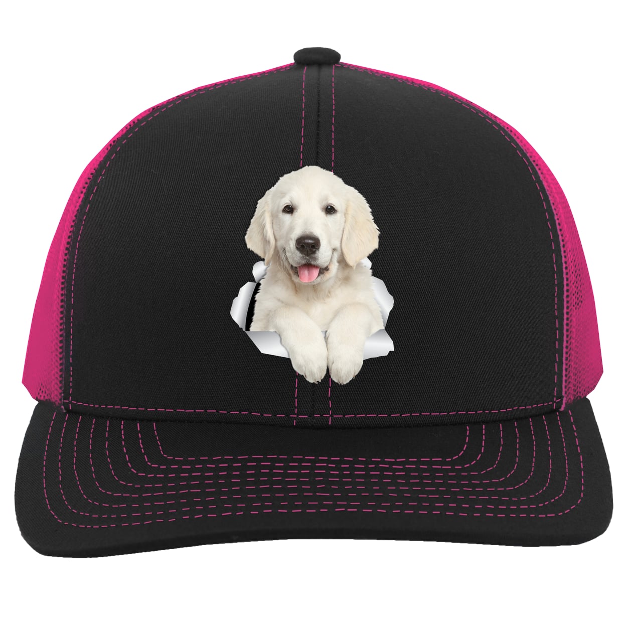104C Trucker Snap Back - Black/Pink