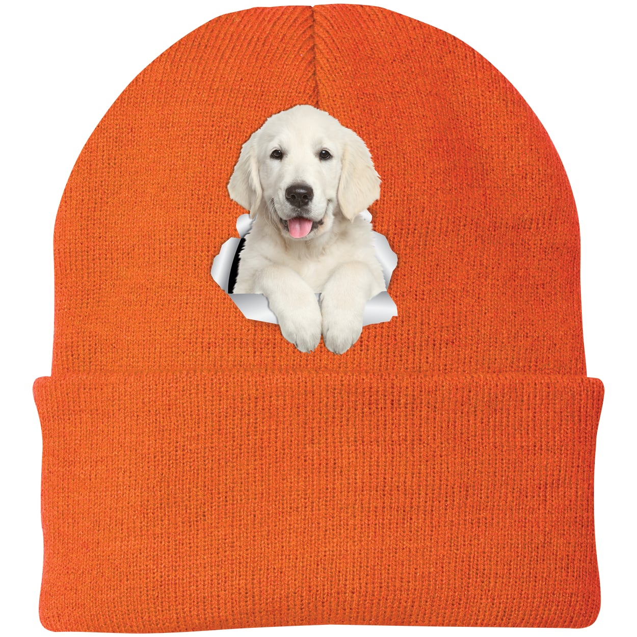CP90 Port & Company Knit Beanie - Neon Orange