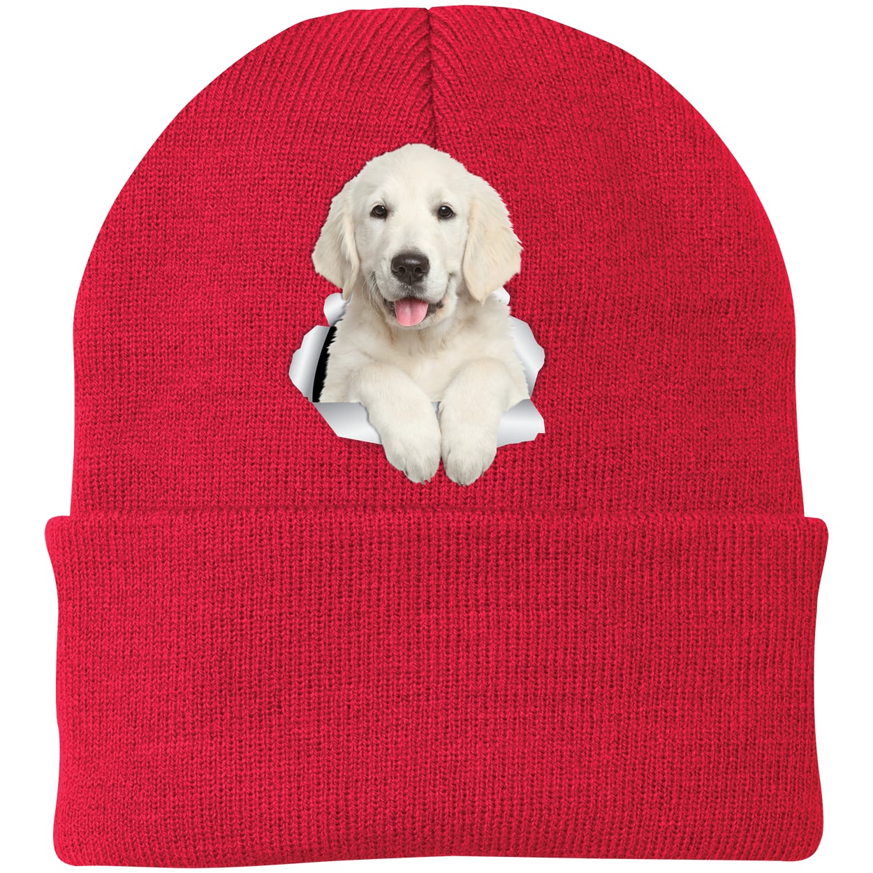 CP90 Port & Company Knit Beanie - Athletic Red