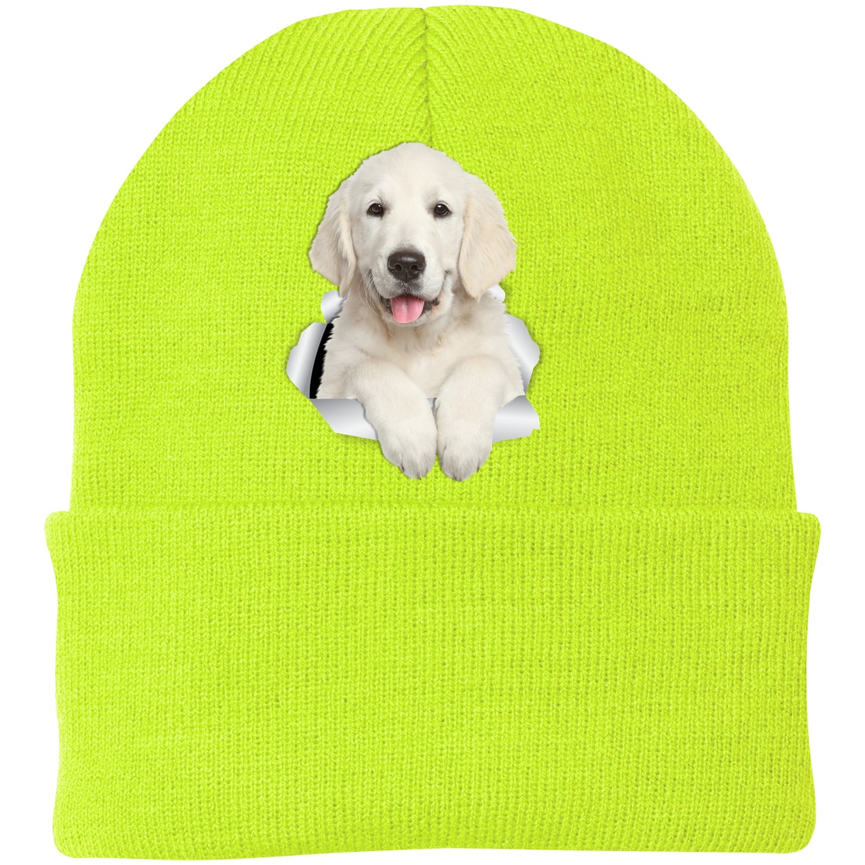 CP90 Port & Company Knit Beanie - Neon Yellow