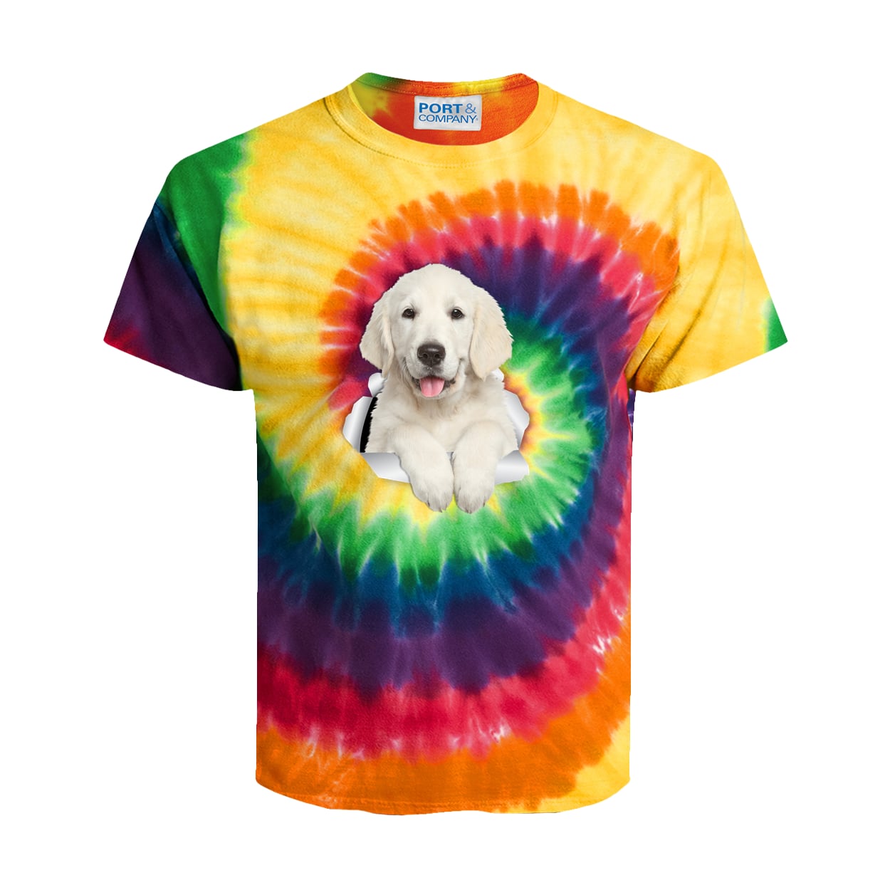 PC147Y Port & Company Kids Tie-Dye Tee - Rainbow