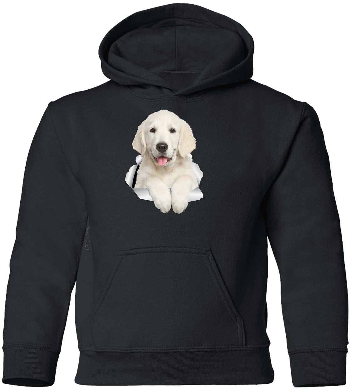 G185B Gildan Youth Pullover Hoodie - Black