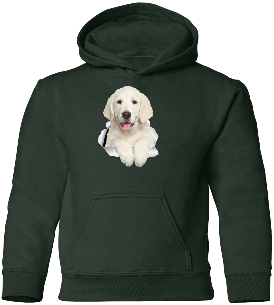 G185B Gildan Youth Pullover Hoodie - Forest Green
