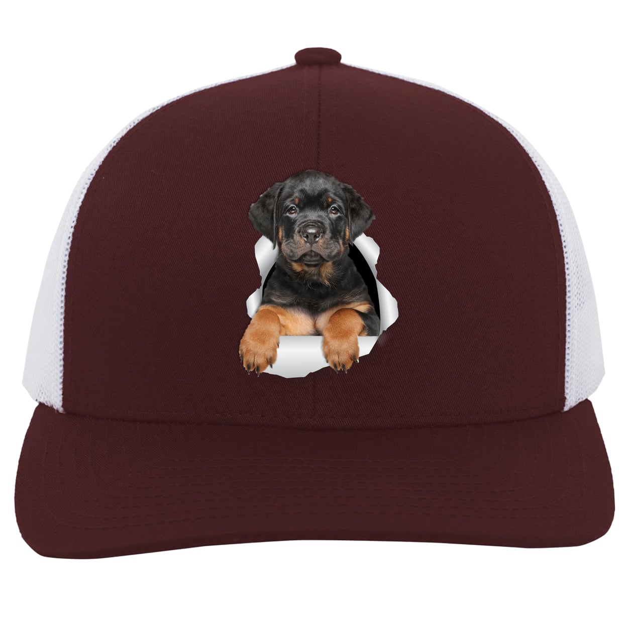 104C Trucker Snap Back - Maroon/White