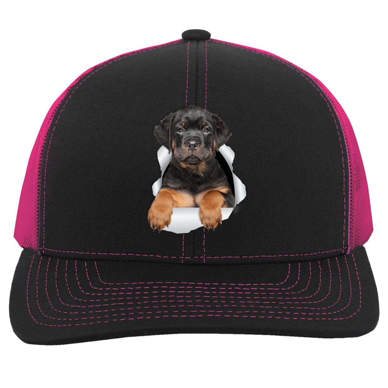 104C Trucker Snap Back - Black/Pink