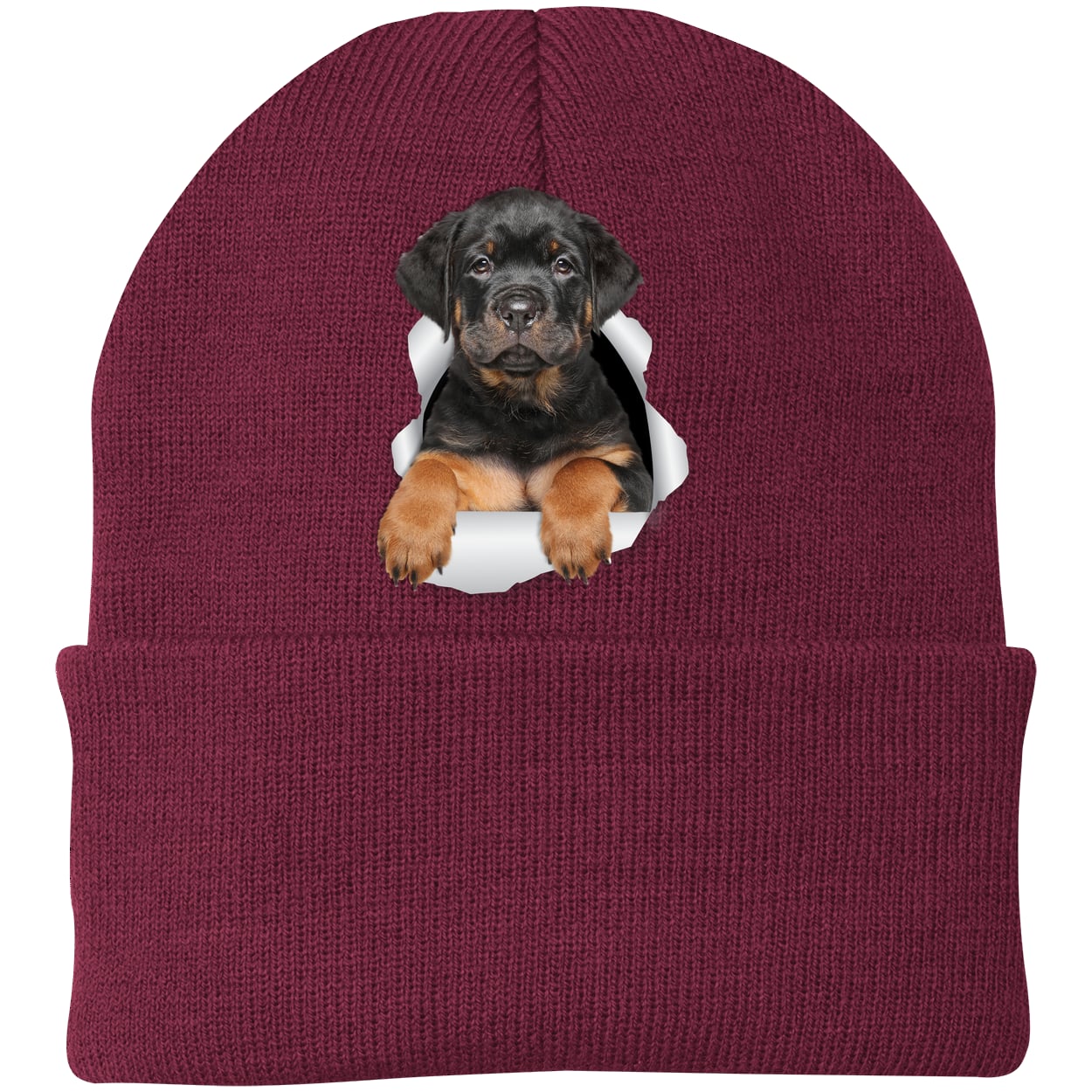 CP90 Port & Company Knit Beanie - Maroon
