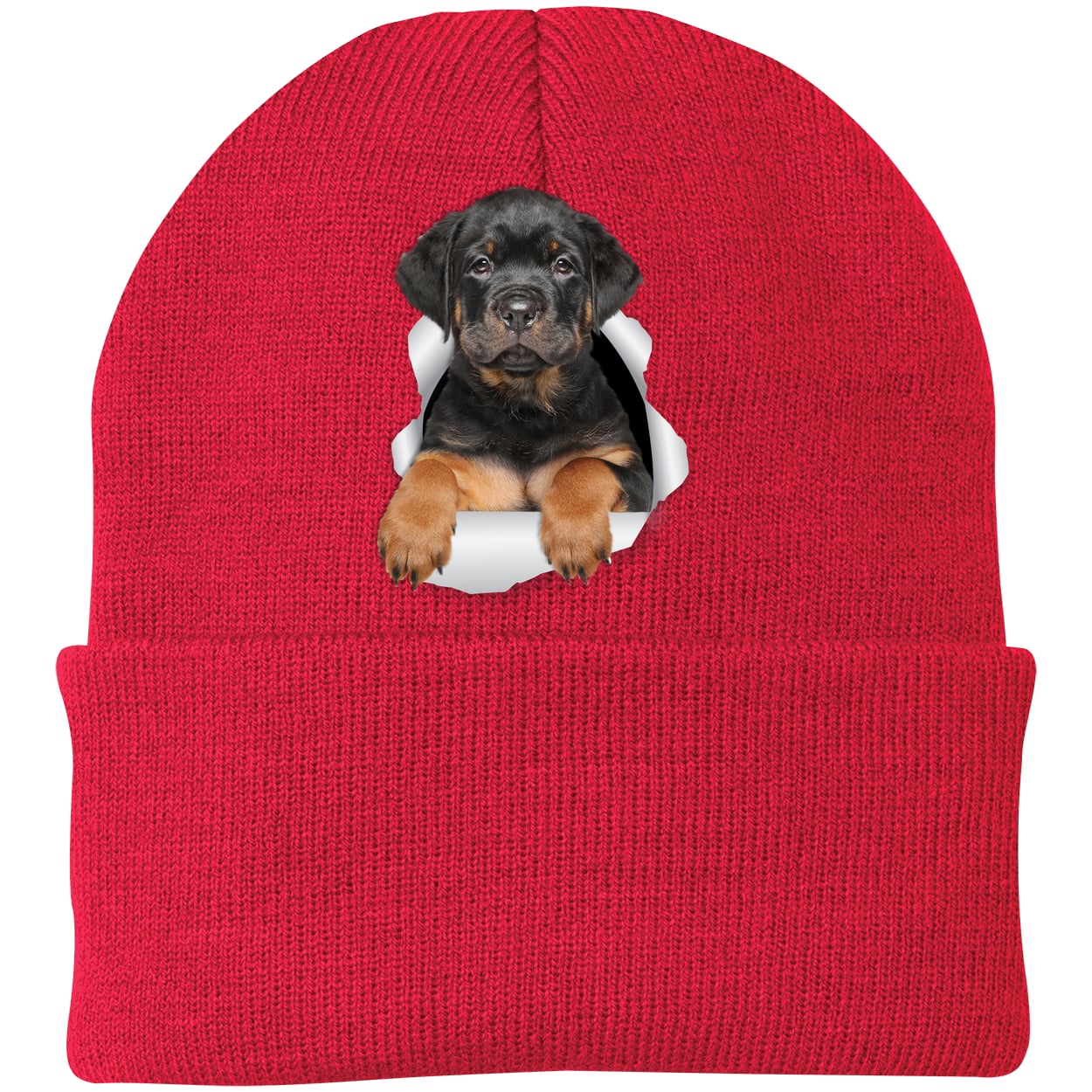 CP90 Port & Company Knit Beanie - Athletic Red