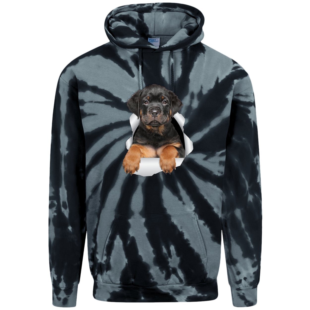 PC146 Port & Company Adult Tie-Dye Pullover Hoodie - Black