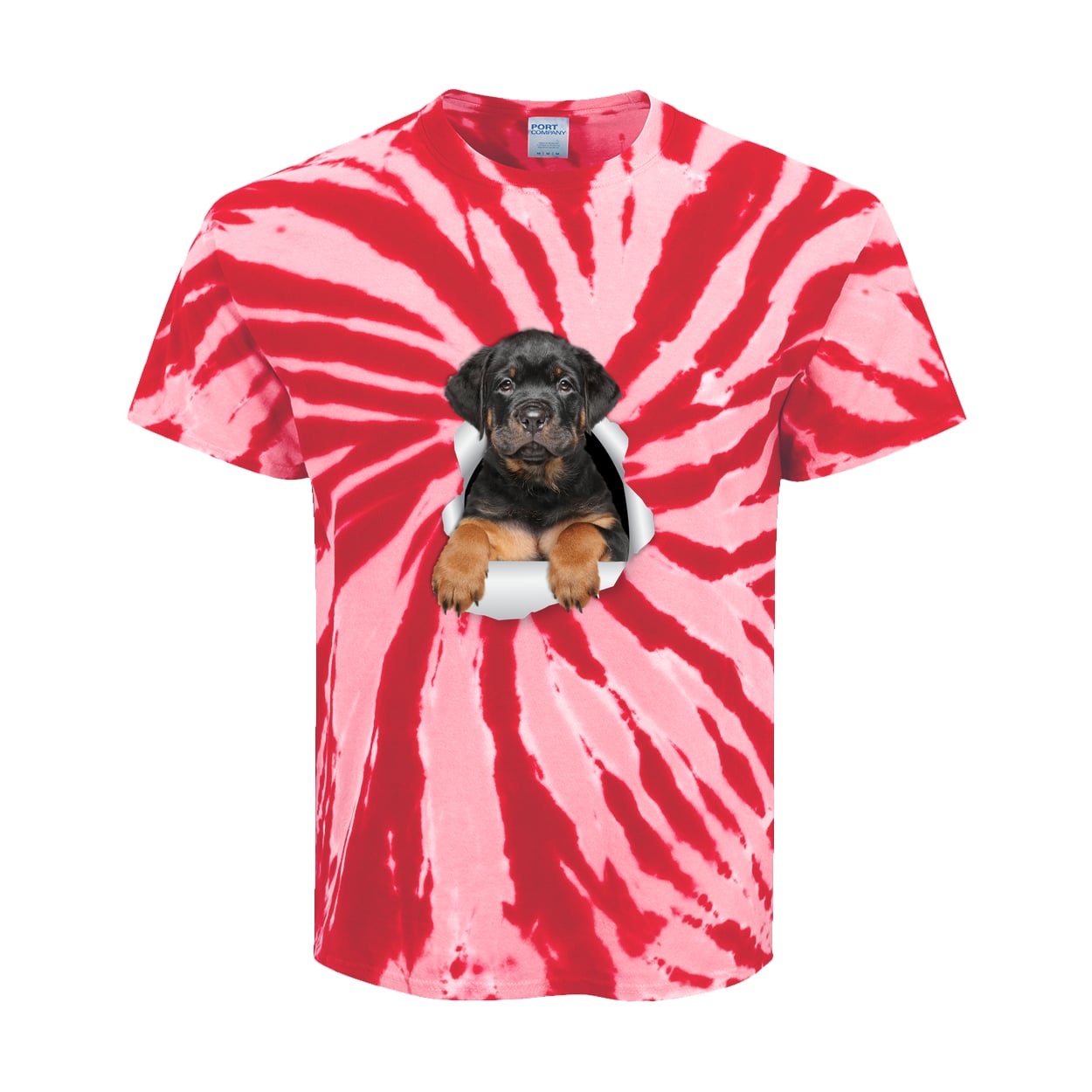 PC147Y Port & Company Kids Tie-Dye Tee - Red