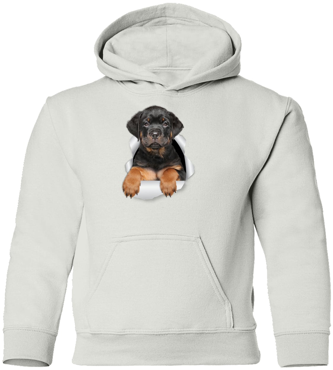 G185B Gildan Youth Pullover Hoodie - White