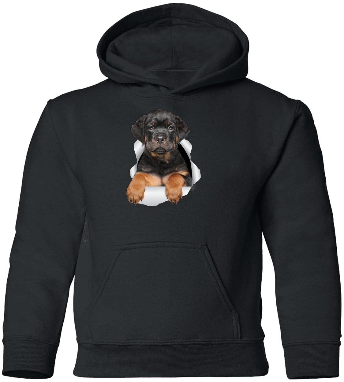 G185B Gildan Youth Pullover Hoodie - Black