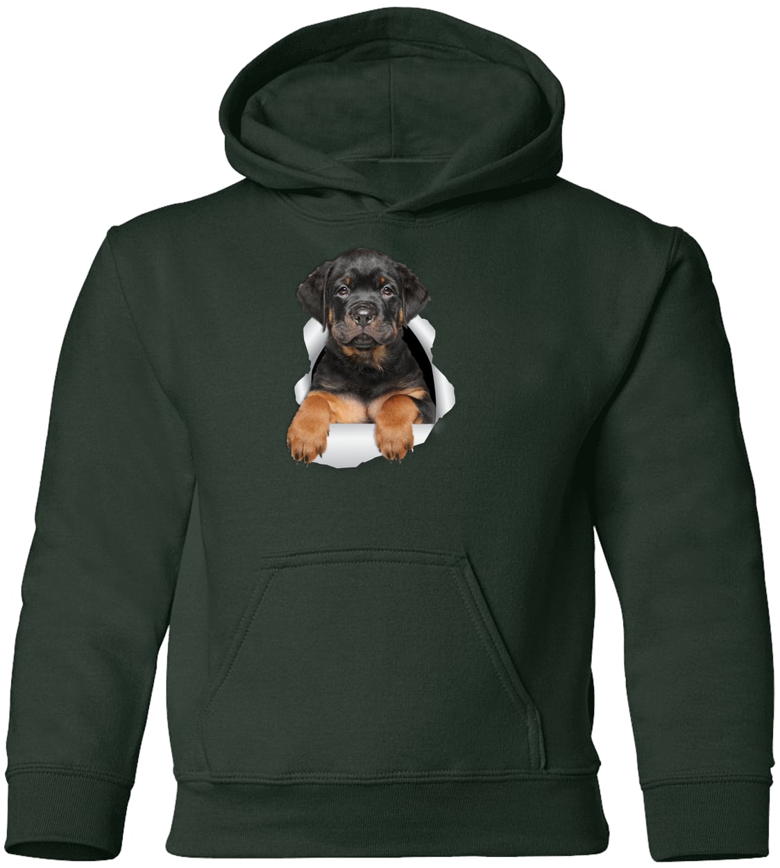 G185B Gildan Youth Pullover Hoodie - Forest Green