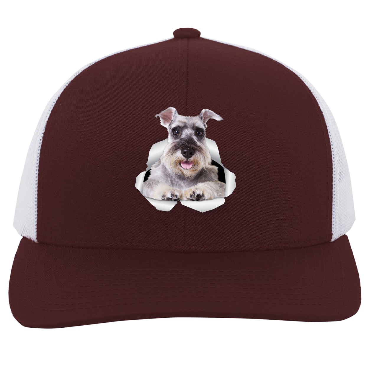 104C Trucker Snap Back - Maroon/White
