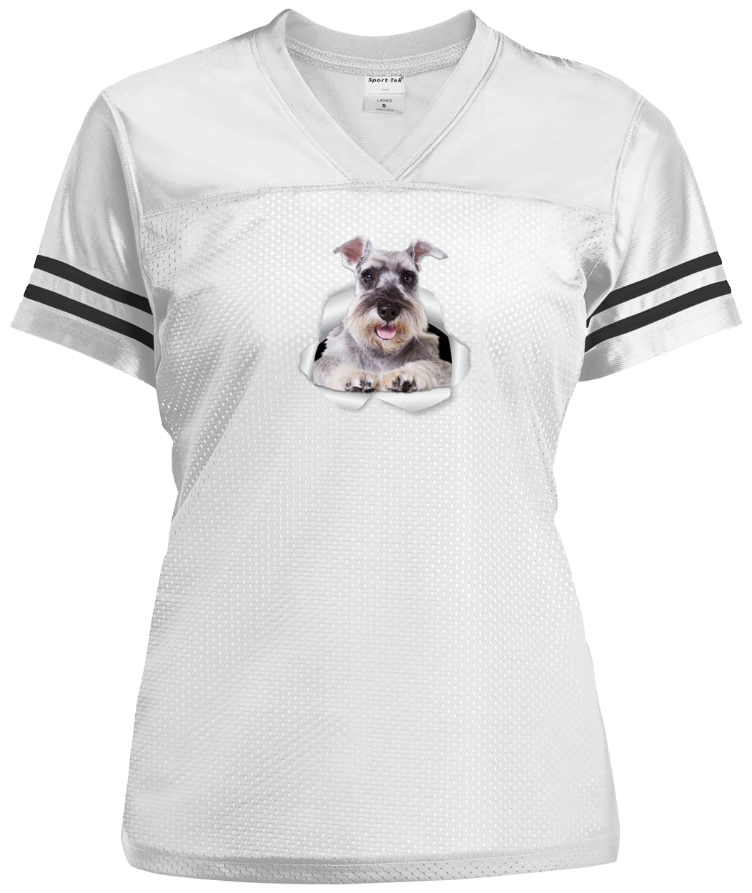 LST307 Sport-Tek Ladies' Replica Jersey - White/Black