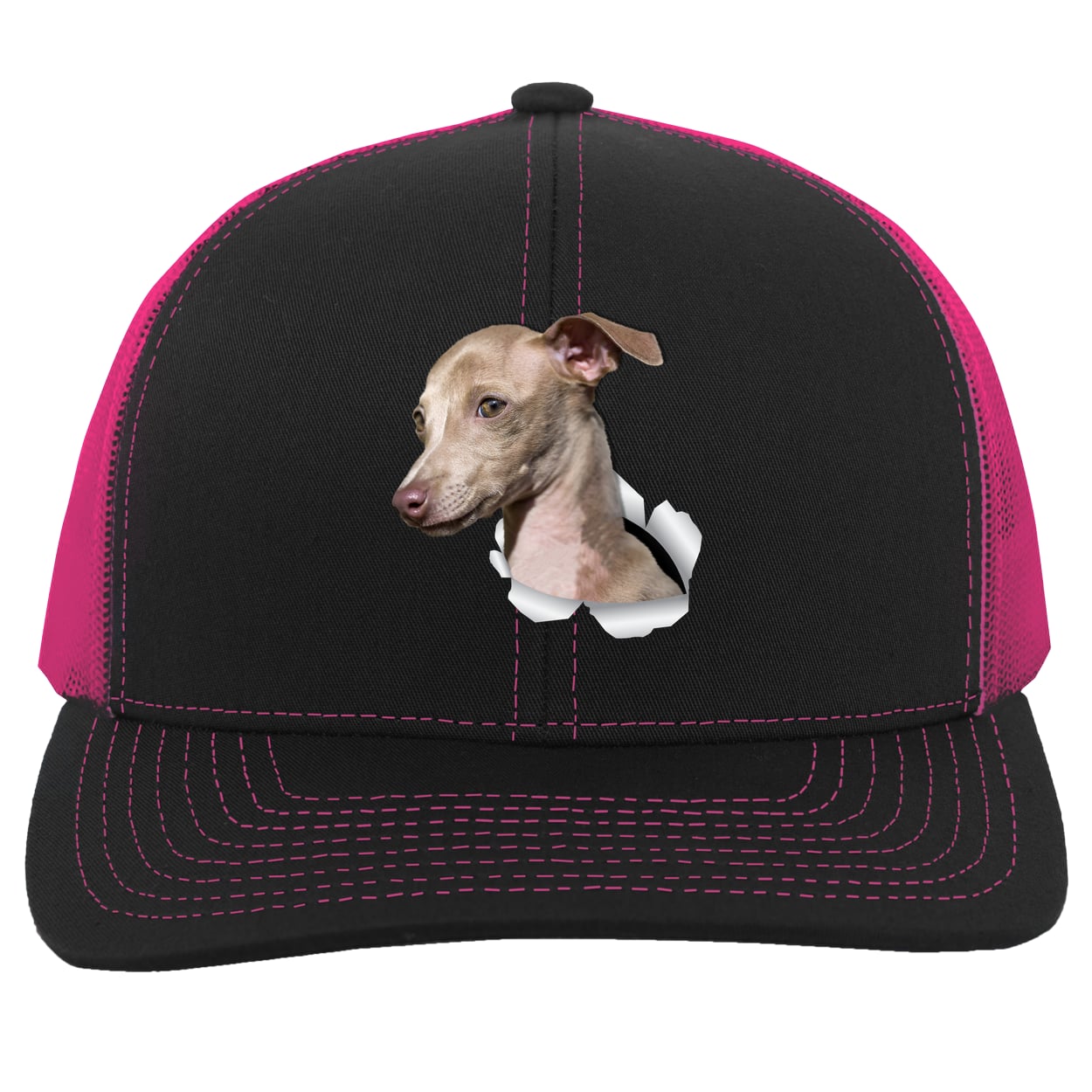 104C Trucker Snap Back - Black/Pink