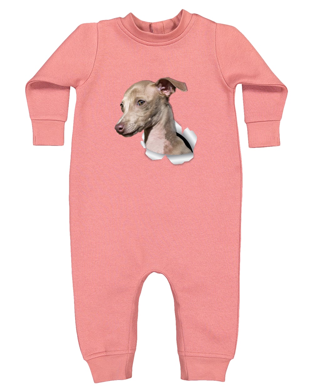 4447 Rabbit Skins Infant Fleece One-Piece Bodysuit - Mauvelous