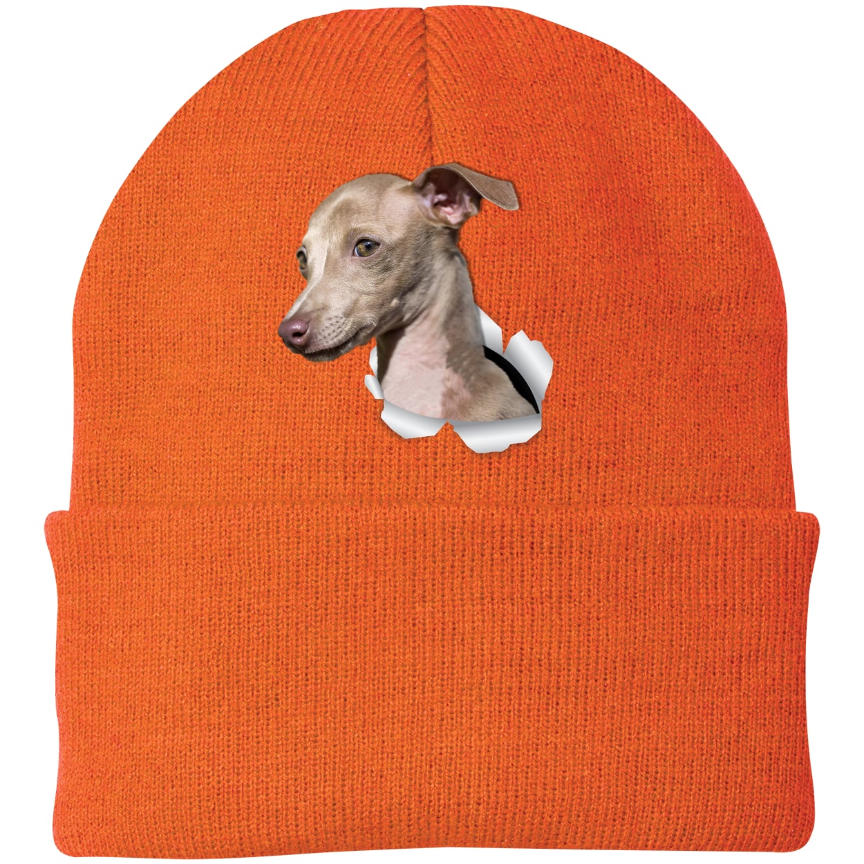 CP90 Port & Company Knit Beanie - Neon Orange