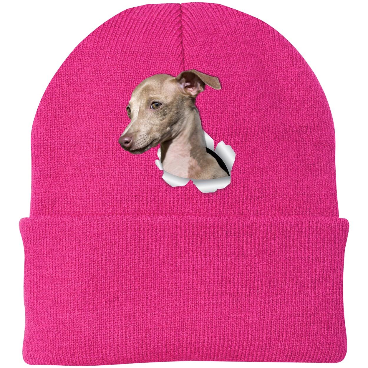 CP90 Port & Company Knit Beanie - Neon Pink