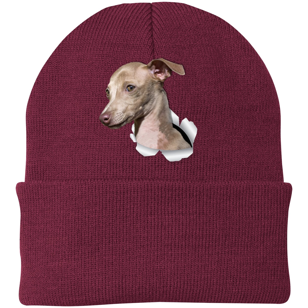 CP90 Port & Company Knit Beanie - Maroon